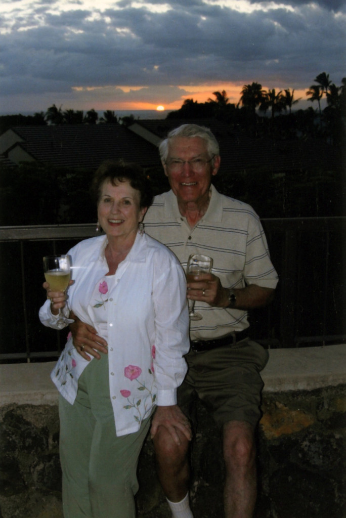 LaRaeHugoDeckSunsetWine