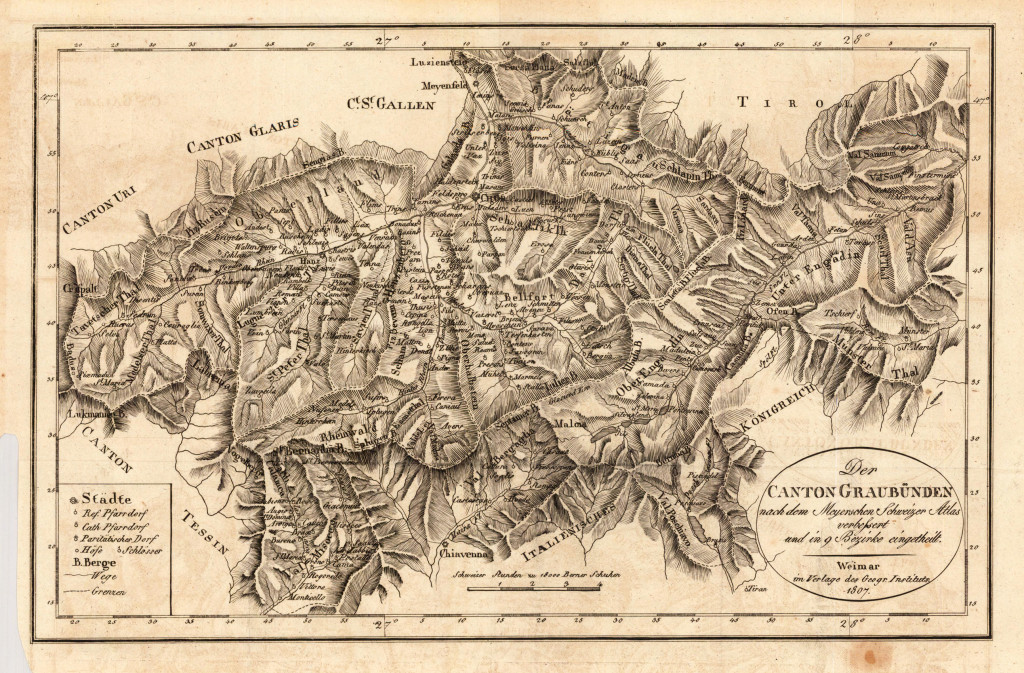 Canton Graubünden (1806 Copper Engraving)